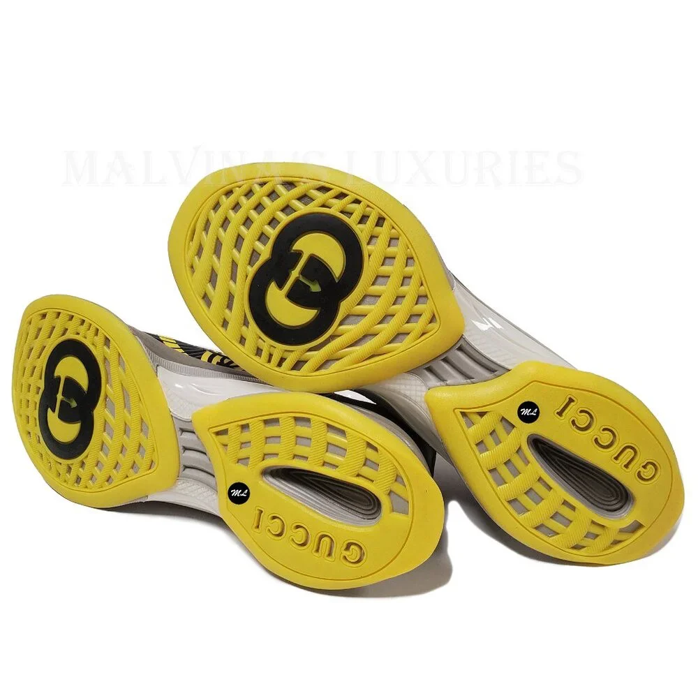 GUCCI SNEAKERS RUN RUBBER TRIMMED MESH SHOES w GG LOGO sz 11 11.5 - Picture 13 of 16